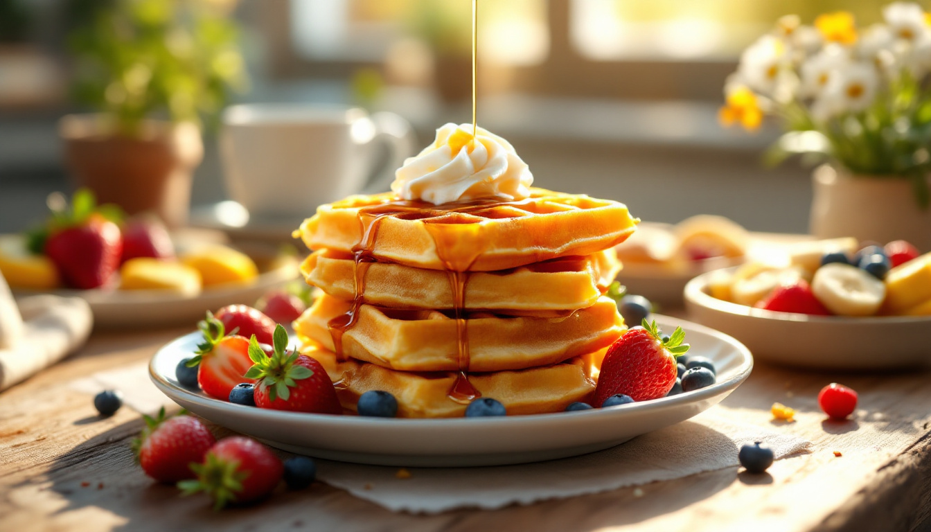 découvrez nos gaufres bio légères et dorées, un délice croustillant qui ravira vos papilles. parfaites pour un petit-déjeuner sain ou un en-cas gourmand, elles allient saveurs authentiques et bienfaits nutritionnels. savourez chaque bouchée avec ces gaufres faites avec des ingrédients naturels!
