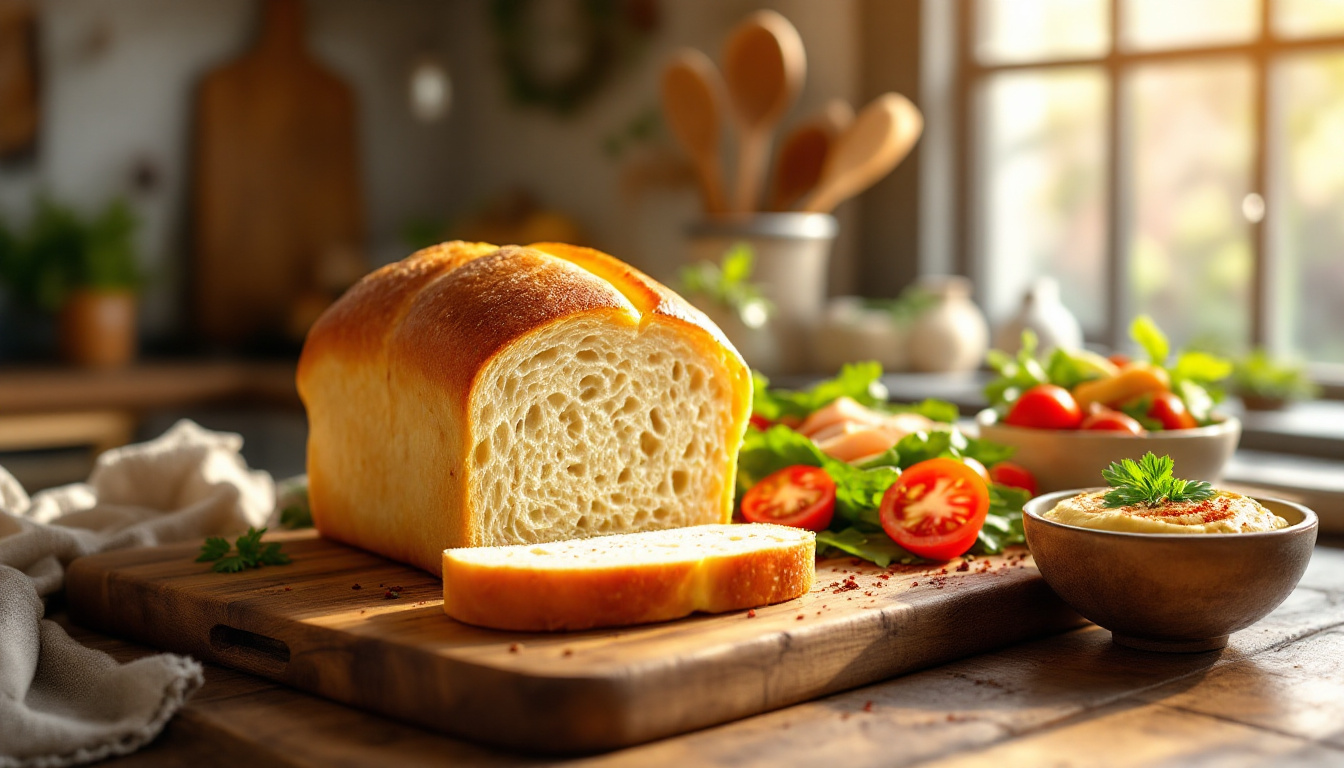 découvrez notre recette de pain de mie bio maison, idéale pour préparer des sandwichs sains et savoureux. fabriqué avec des ingrédients naturels, ce pain est non seulement délicieux, mais également nutritif. parfait pour un déjeuner équilibré ou un encas gourmand!