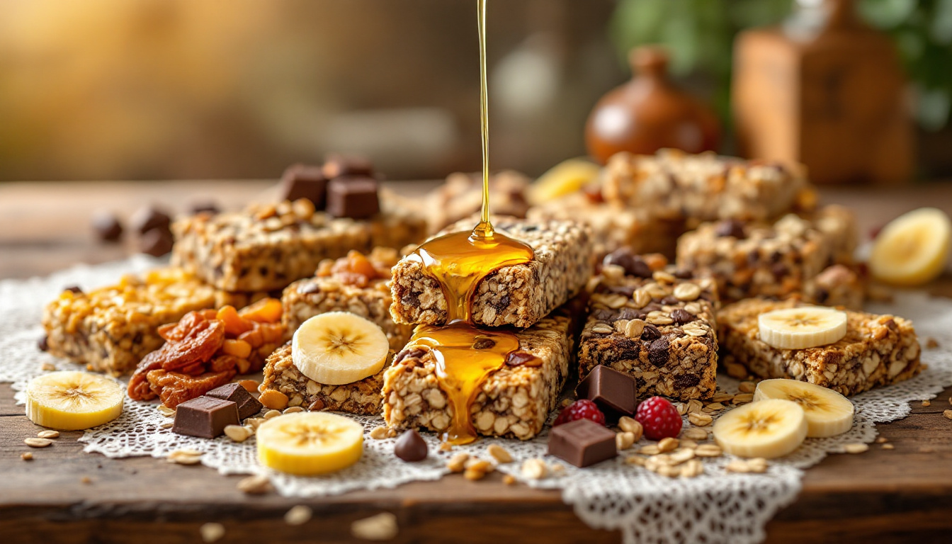 découvrez notre délicieuse recette de barres de céréales bio, alliant énergie et gourmandise. idéales pour un encas sain, elles sont faciles à préparer et regorgent d'ingrédients naturels pour une pause nutritive pleine de saveurs.