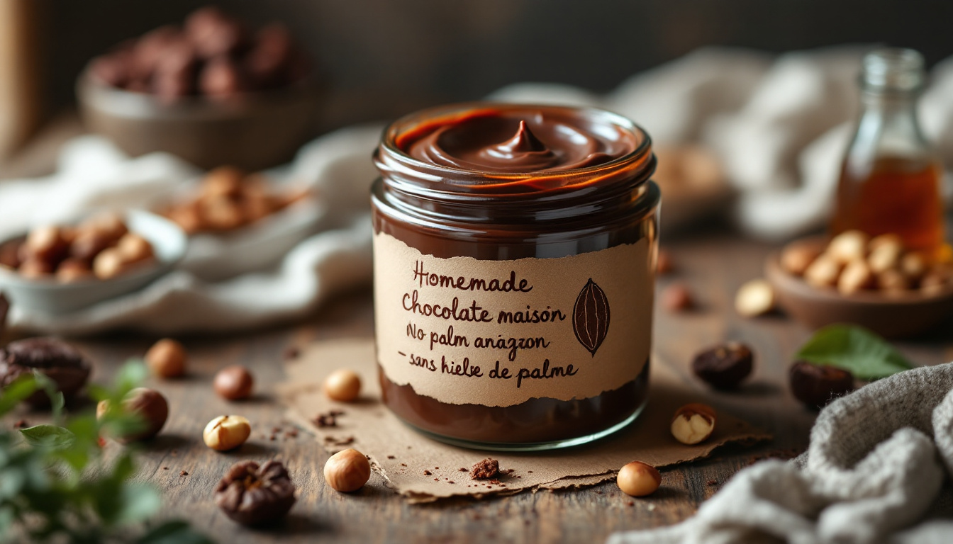 découvrez notre délicieuse recette de pâte à tartiner bio maison, préparée sans huile de palme. profitez d'un goût riche et authentique tout en préservant votre santé et l'environnement. idéale pour les petits-déjeuners gourmands ou les envies sucrées, cette pâte à tartiner est aussi simple à réaliser qu'à savourer!