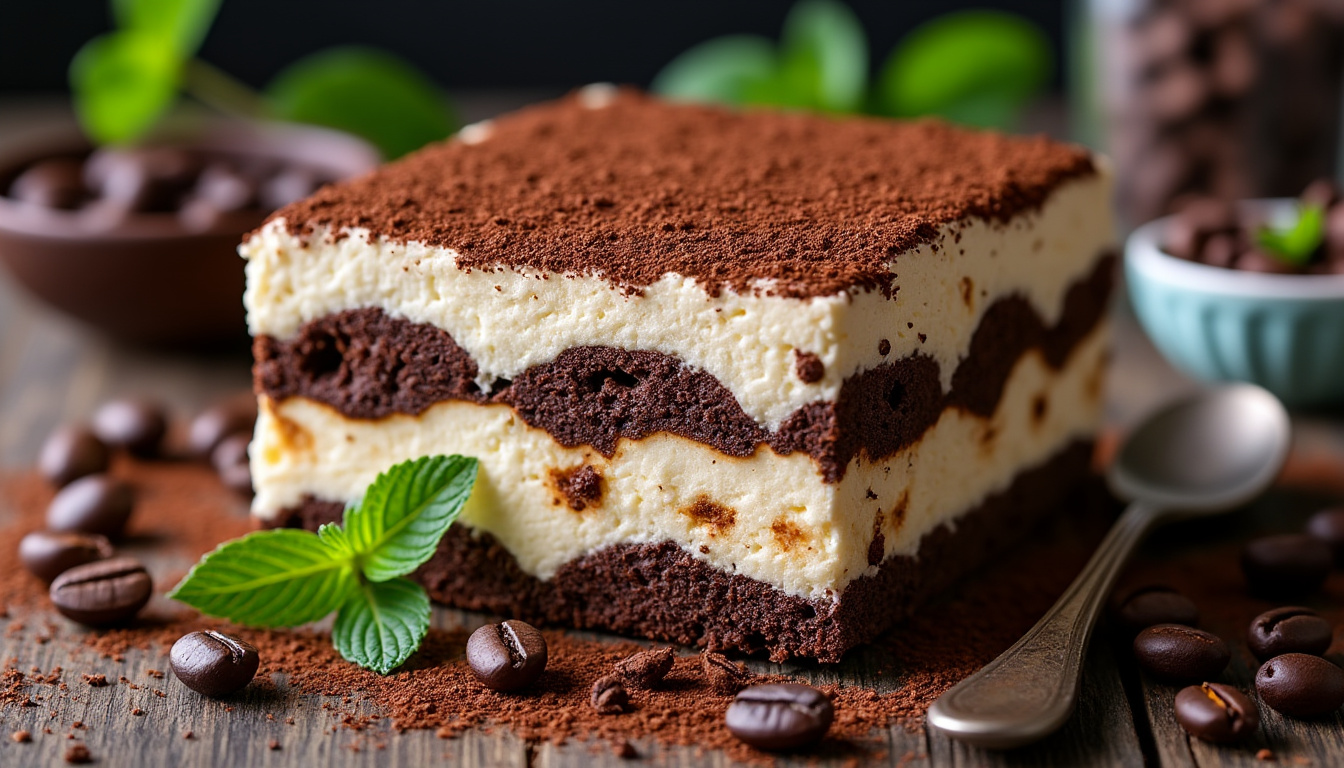 découvrez notre recette de tiramisu vegan, savoureuse et sans mascarpone ! apprenez toutes les astuces pour réussir ce dessert emblématique tout en respectant un régime végétalien. parfait pour les gourmands en quête de nouvelles saveurs !
