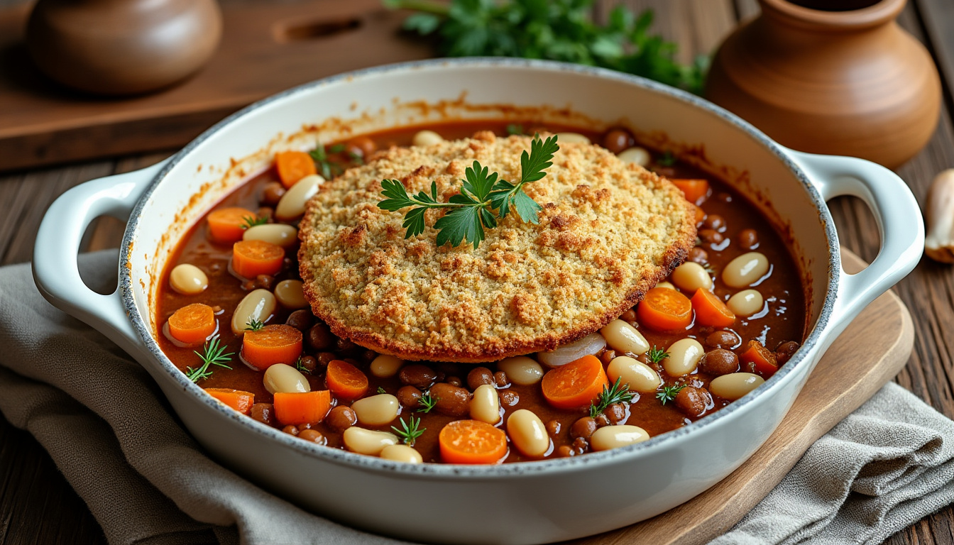 découvrez notre cassoulet vegan revisité, préparé avec des protéines végétales qui allient tradition et modernité. une recette savoureuse, réconfortante et 100% végétale à partager en famille ou entre amis.