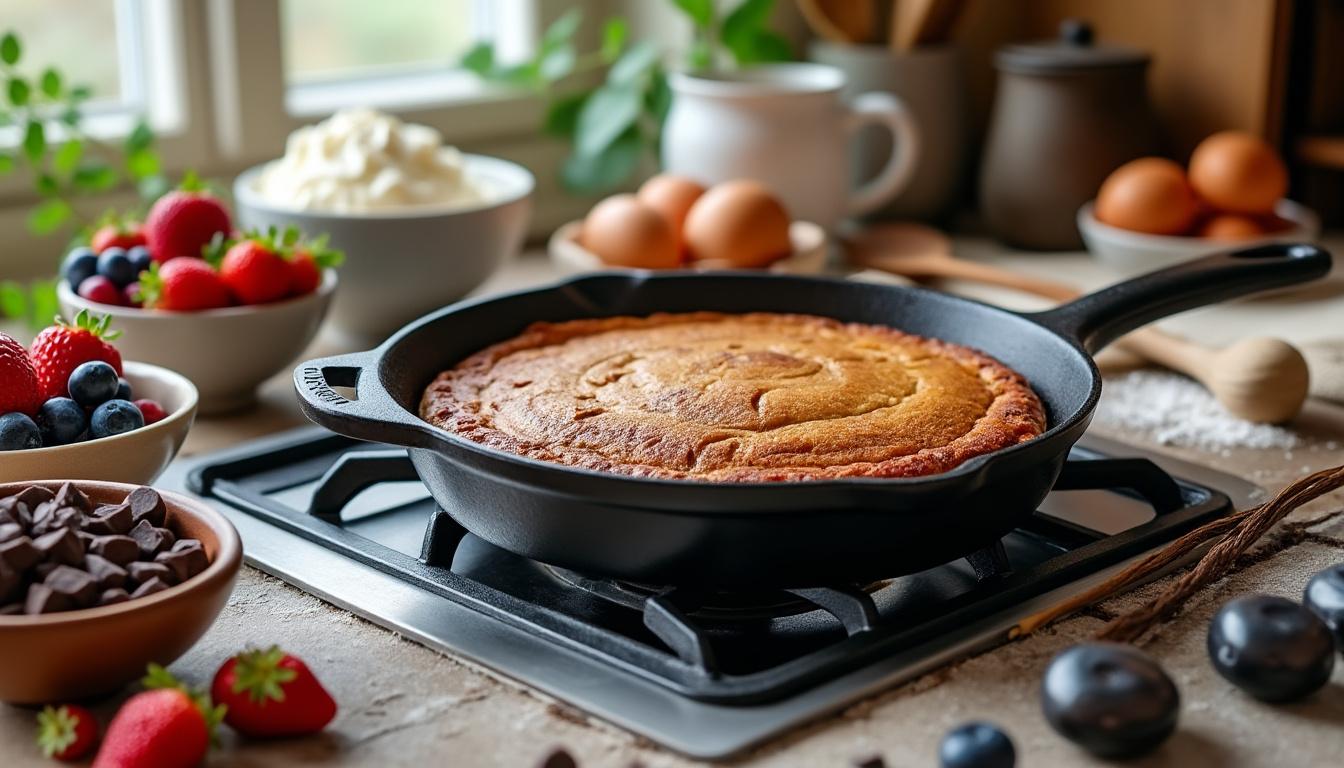 découvrez des recettes faciles et rapides de desserts à la poêle, parfaites pour préparer de délicieux desserts sans utiliser de four.