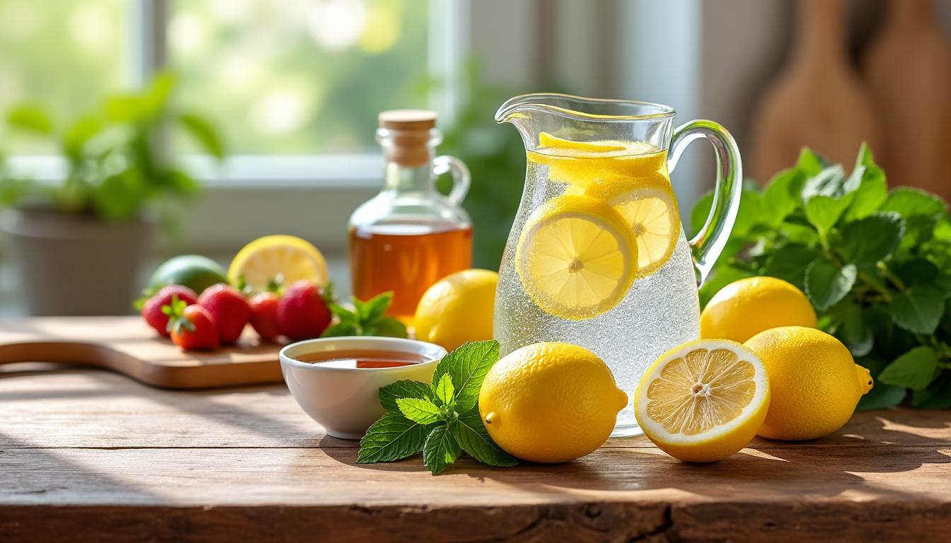 découvrez comment préparer une limonade maison rafraîchissante sans sucre raffiné, avec des ingrédients naturels pour une boisson saine et savoureuse.